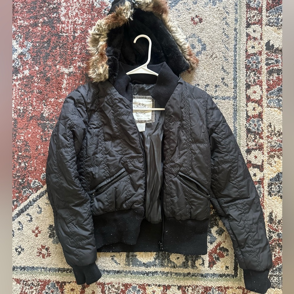 Super cute juniors winter fur jacket size large or women’s small